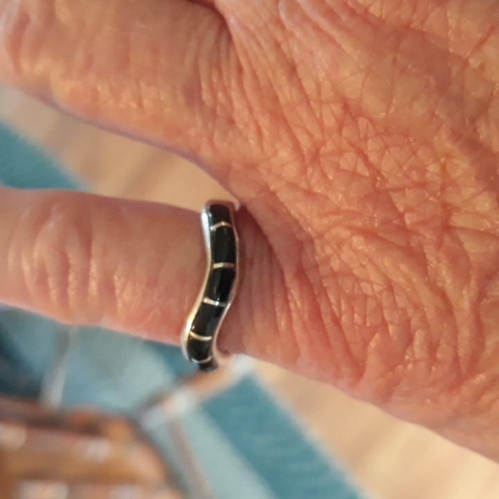 VTG Sanel Sterling Onyx Ring